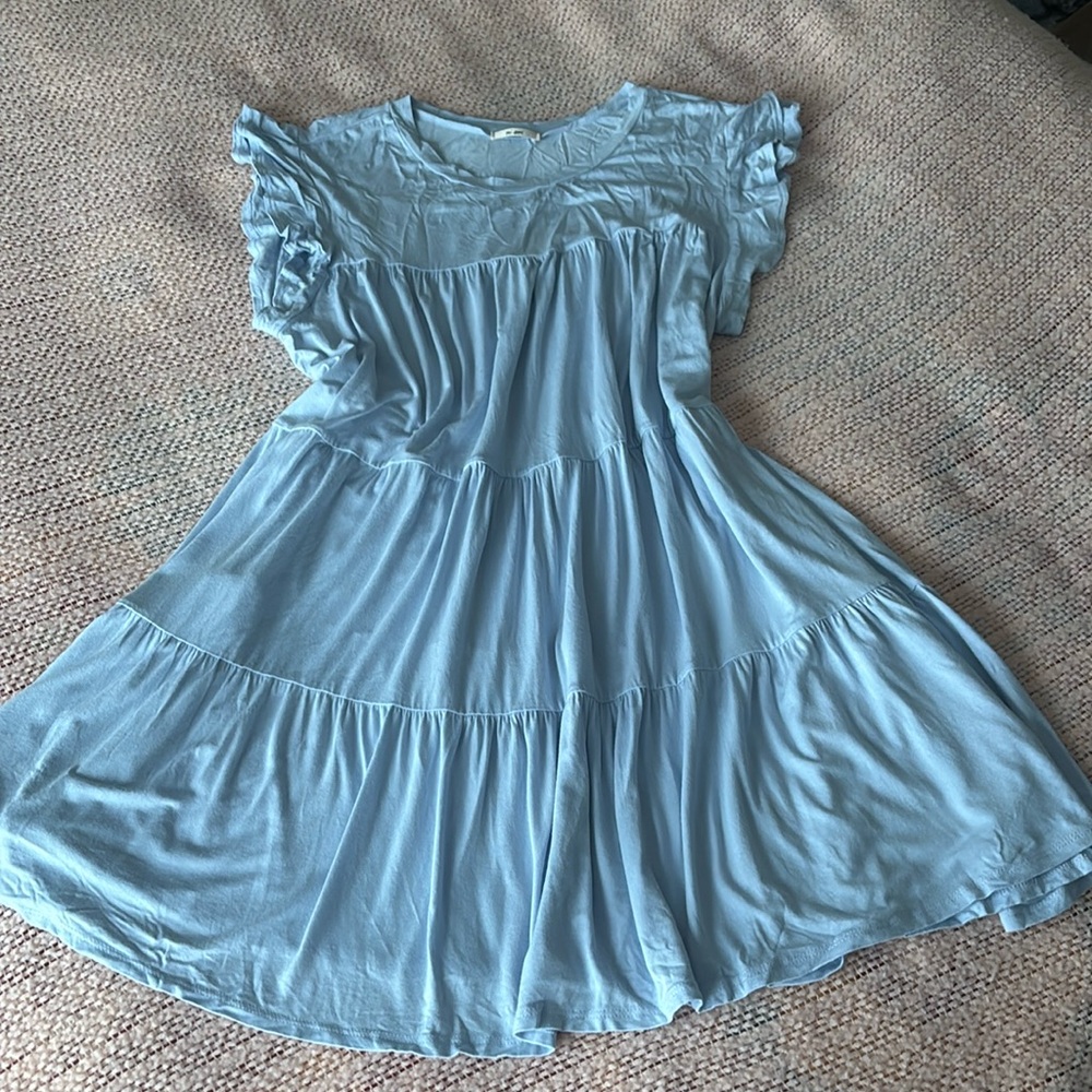 Blue Baby Doll Dress